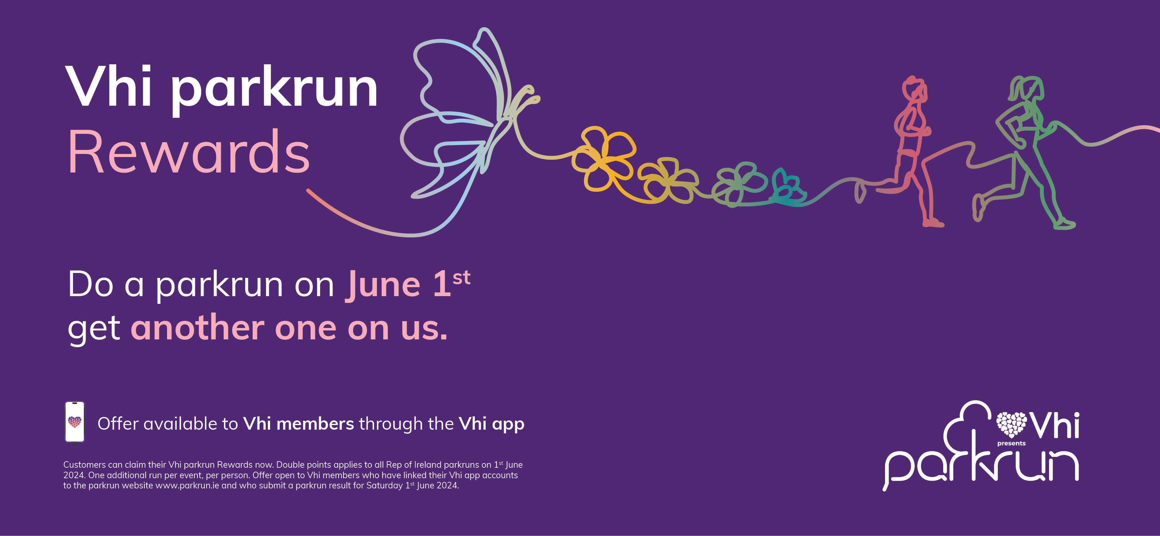 Vhi are rewarding double points June bank holiday weekend! parkrun IE