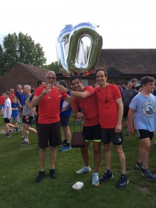 Rob Bate celebrating his 100th run. With Champagne!!!