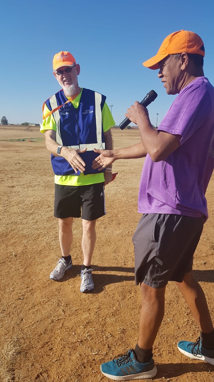With Edwin Jacquire at Heidedal parkrun