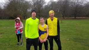 Huge well done to Cortez first to finish this morning with an impressive sprint through the puddles, followed by Nick and Richard.