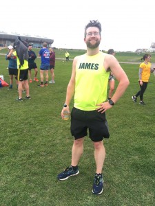 James, one of our regular runners, standing proud after achieving a new PB