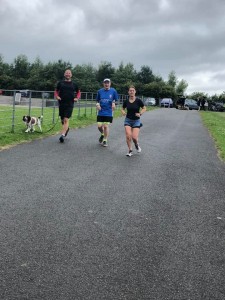 Archie paces Adrian, Iain and Tracey round the parkrun course