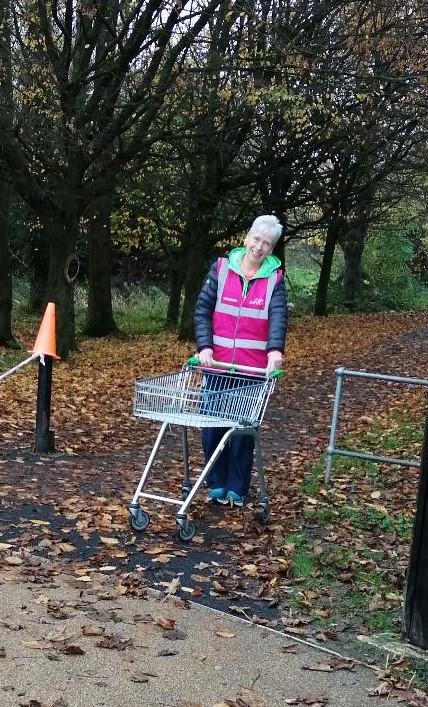 Margaret with trolley