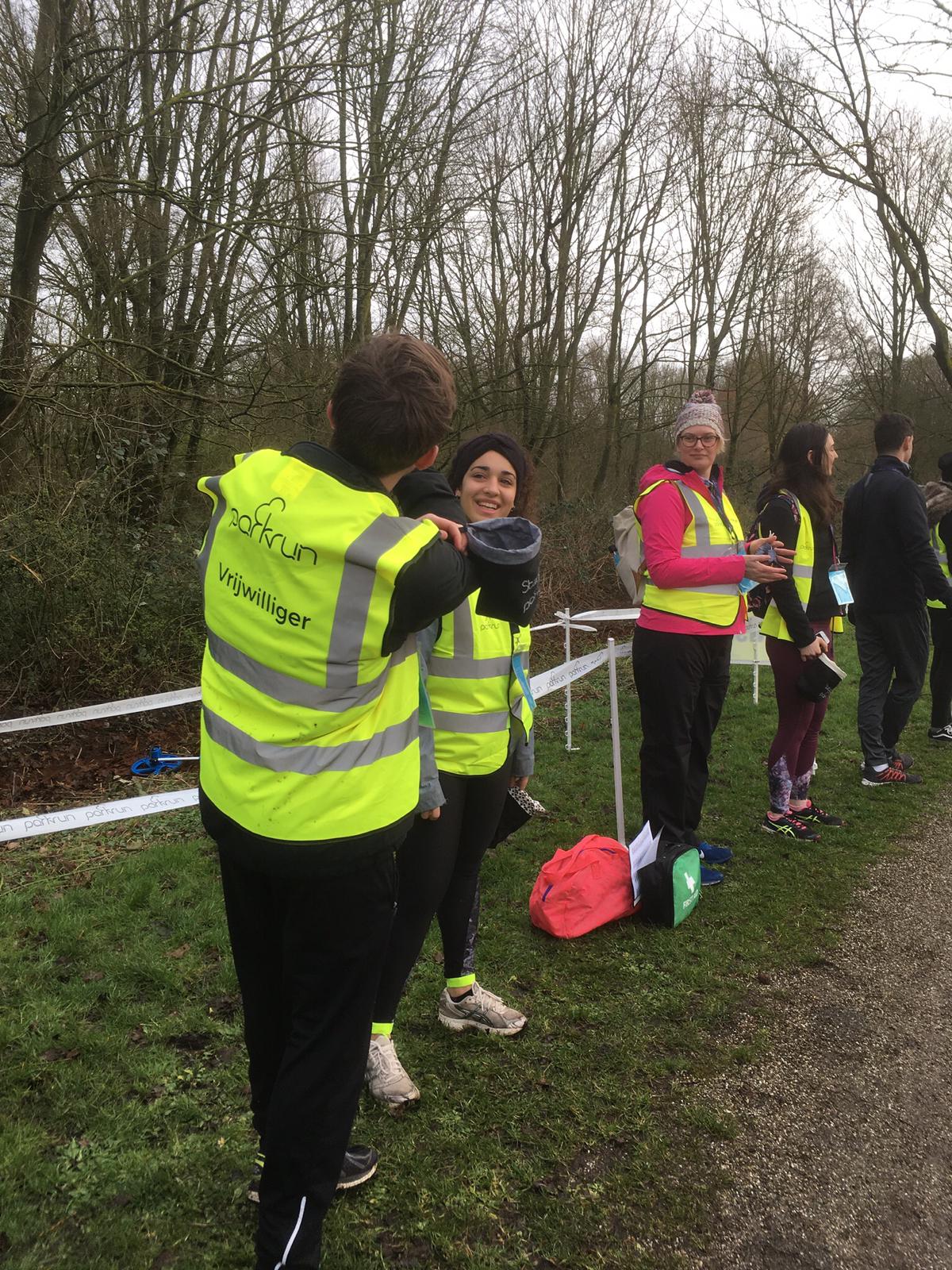 Finish Token excitement! Stadspark parkrun, Groningen