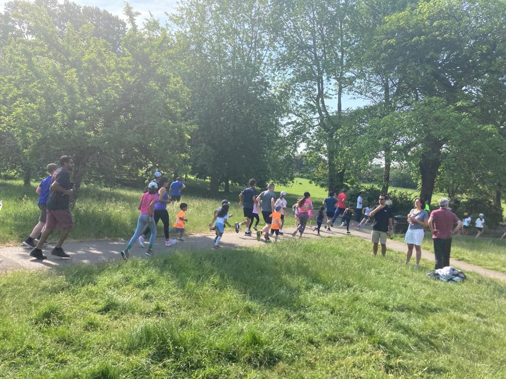 Glorious day for a junior parkrun! Pinner Village Gardens junior parkrun