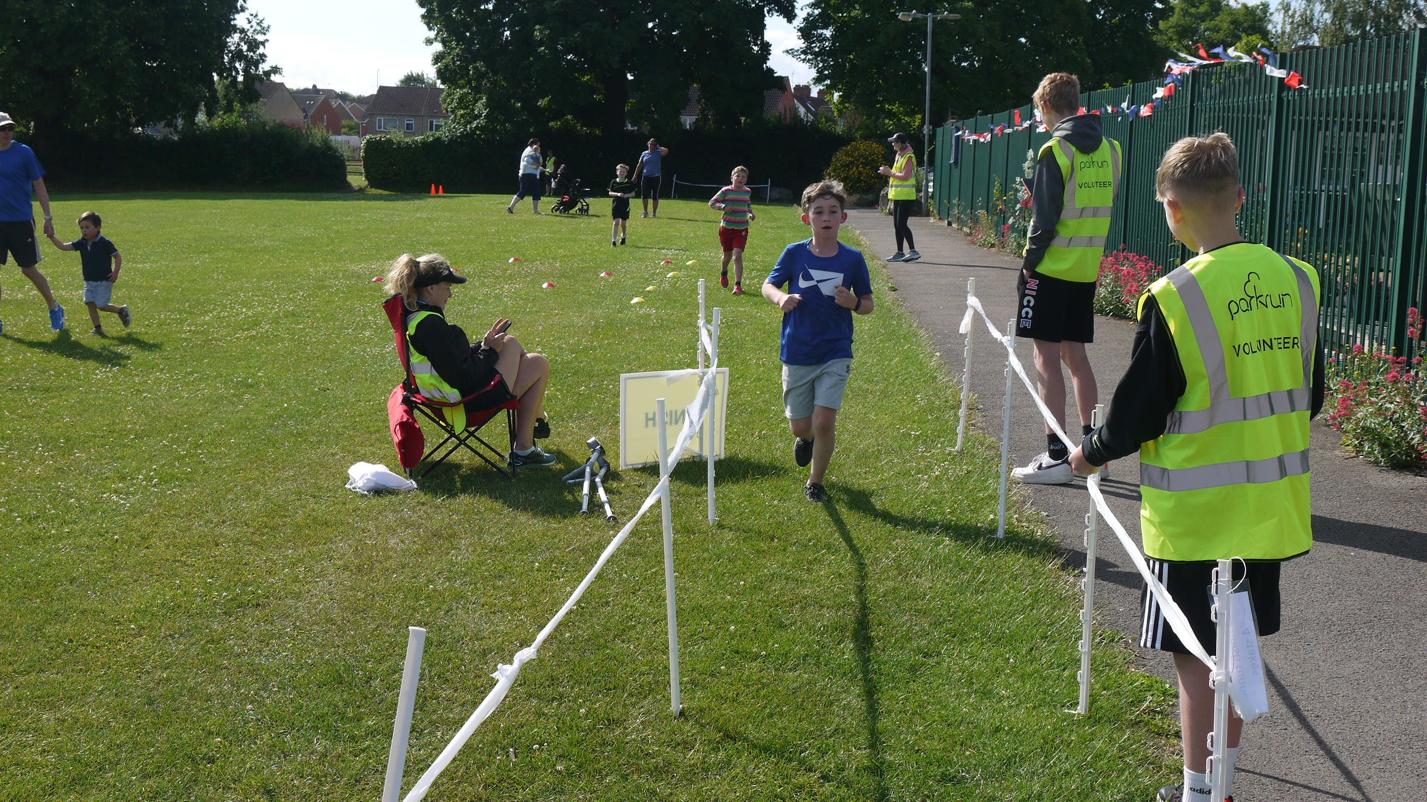 First wristbands awarded Calne Recreation Ground junior parkrun