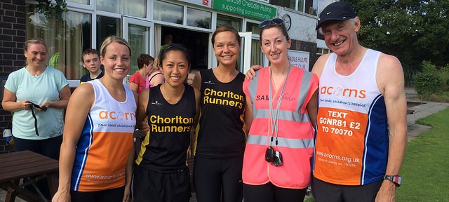 The Acorn Team Sam, Lorraine, Leona and George with Run Director Sam