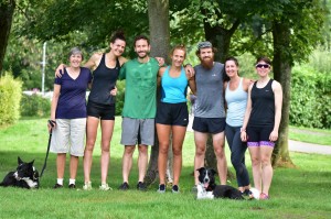 Carol Glover and friends pre wedding parkrun