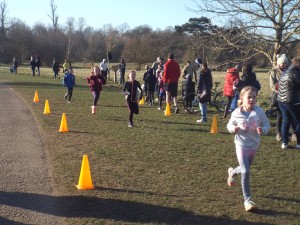 Runners crossing the finish line