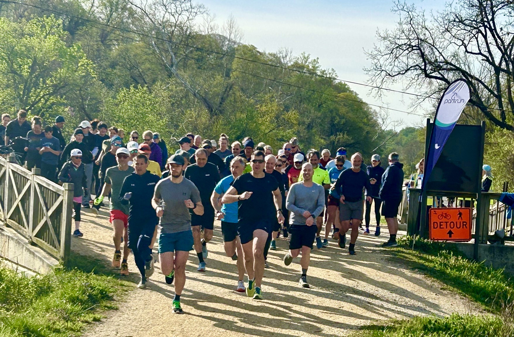 Fletchers Cover ParkRun 313 A lark past bluebells and May flowers