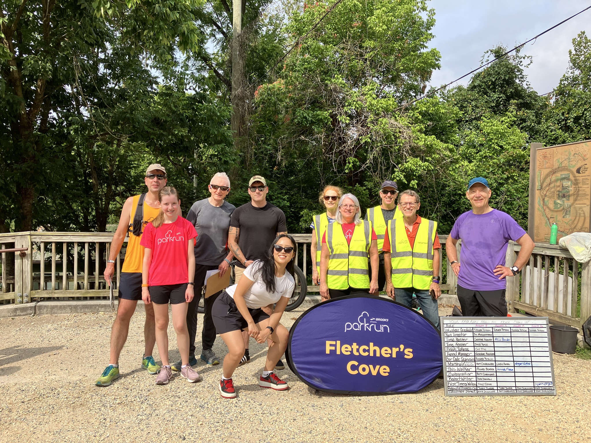 Park Run 330 on a beautiful day Fletcher's Cove parkrun