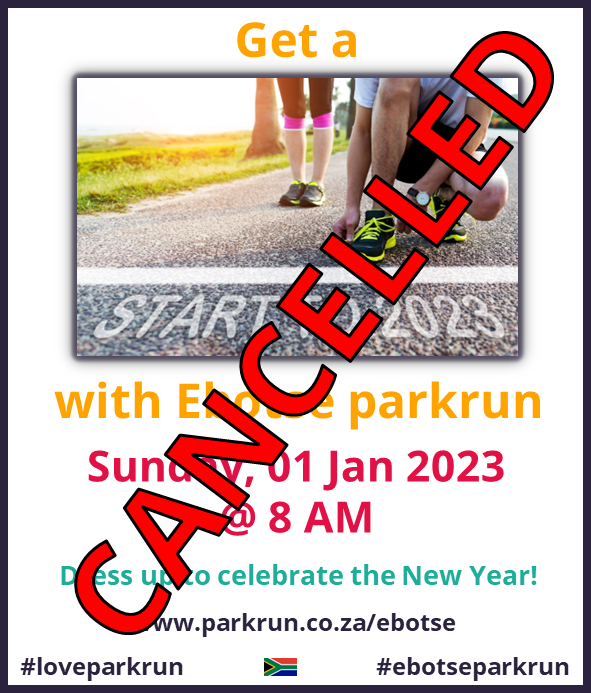 Ebotse parkrun will NOT be open on New Years’ Day 2023! Ebotse parkrun